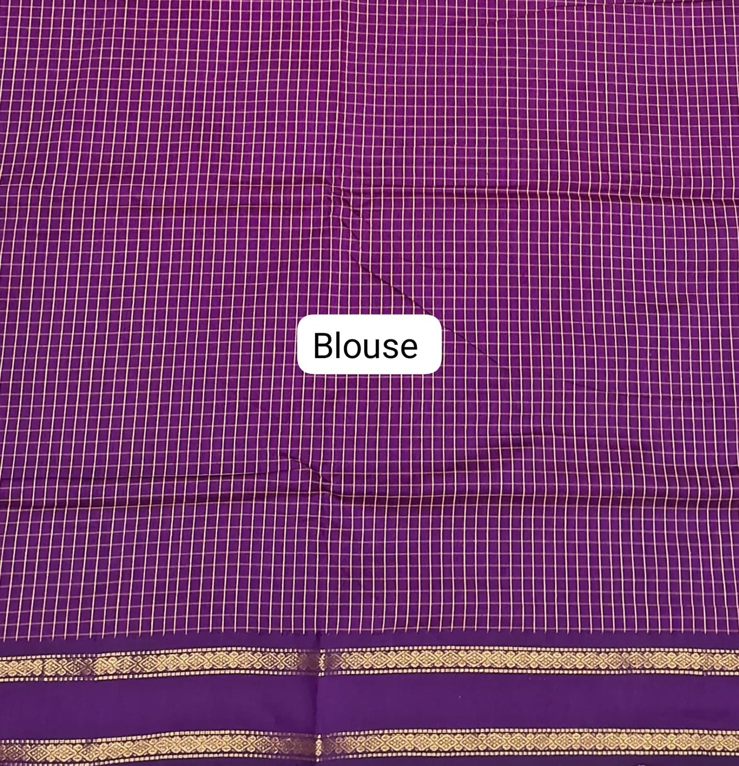 Wine Arani Cotton Saree blouse