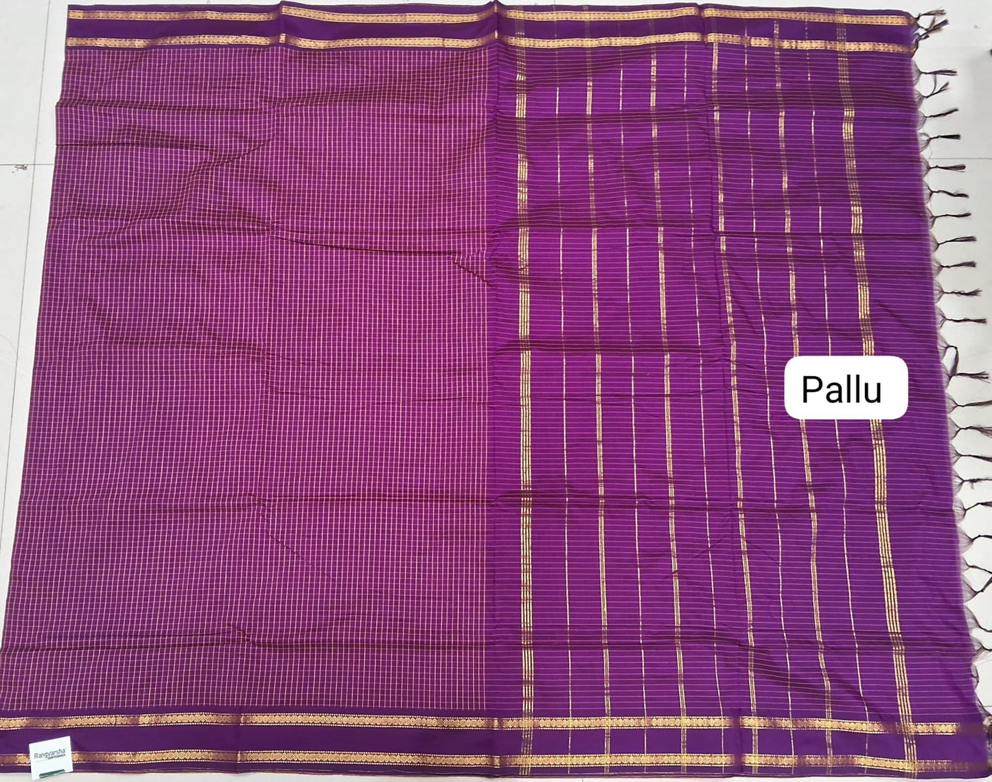 Wine Arani Cotton Saree pallu