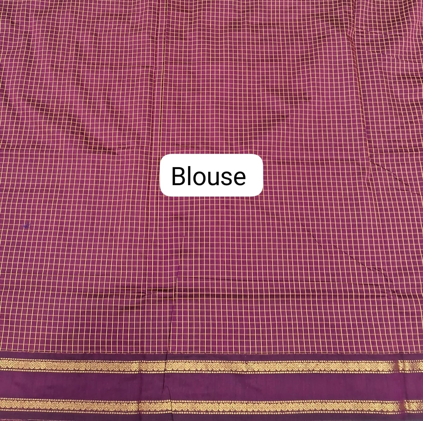 Wine Arani Cotton Saree Blouse