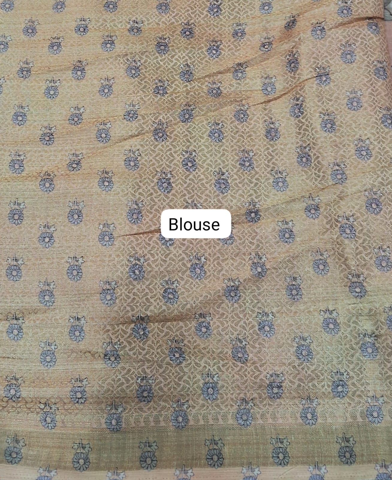 Light Peach Chanderi Saree Blouse
