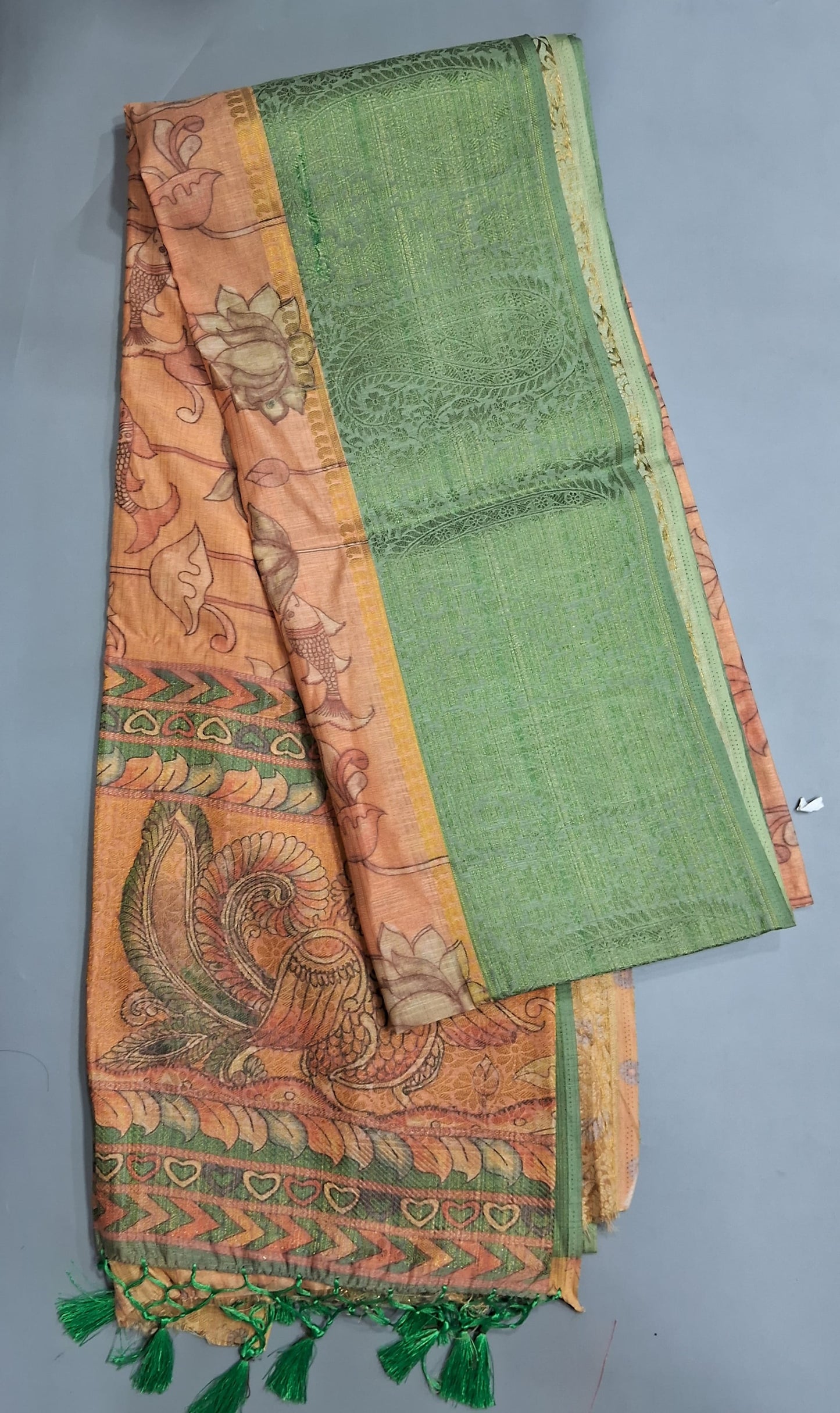Light Peach Chanderi Saree