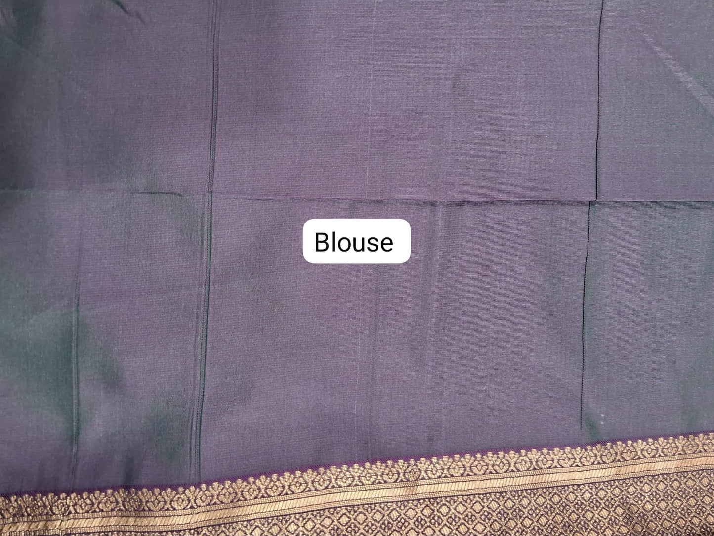 Turquoise Blue Linen Saree Blouse