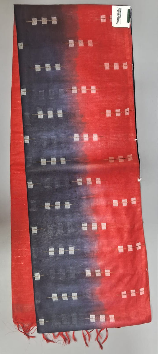 Dark Blue Bamboo Silk Saree