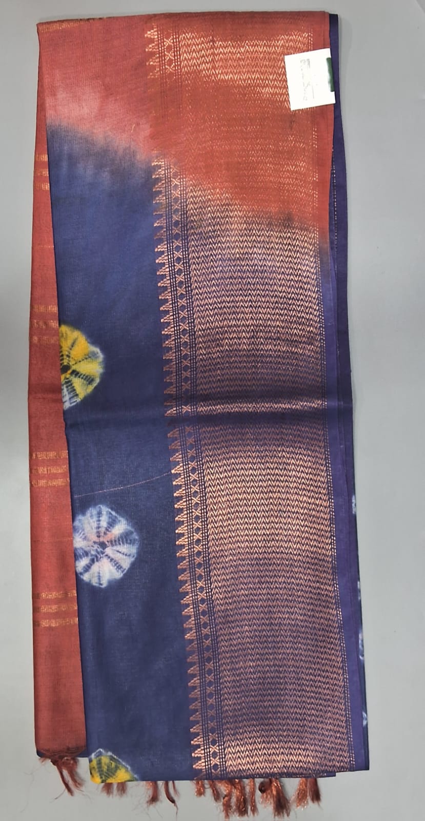 Blue Bamboo Silk Saree