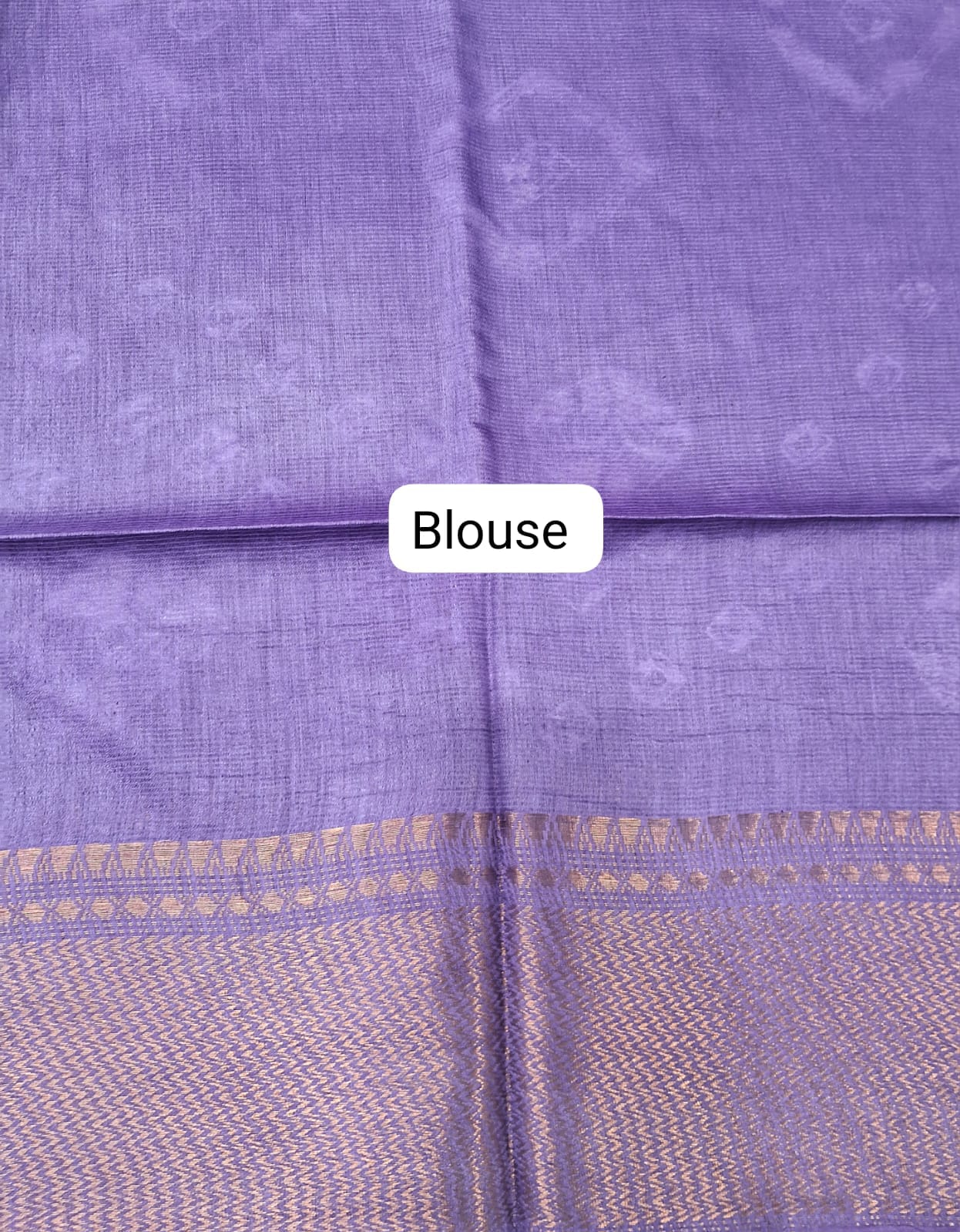 Blue Bamboo Silk Saree blouse