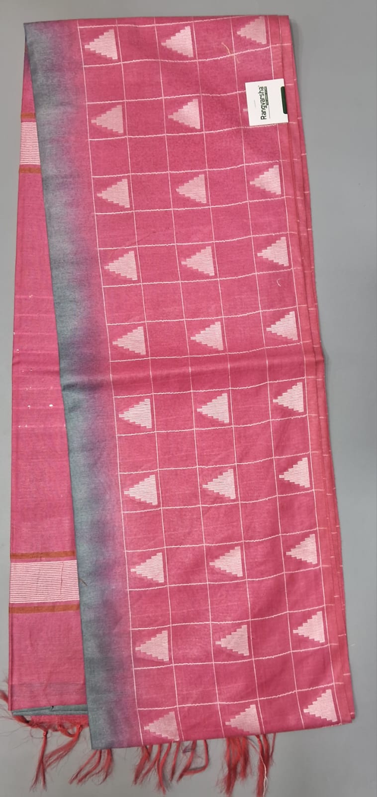 Grey Bamboo Silk Saree