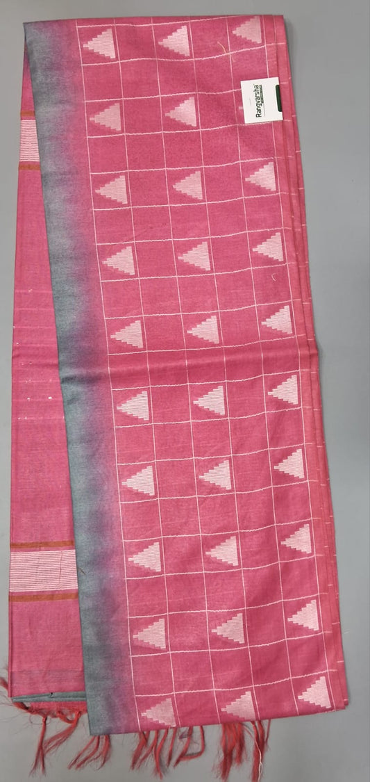 Grey Bamboo Silk Saree