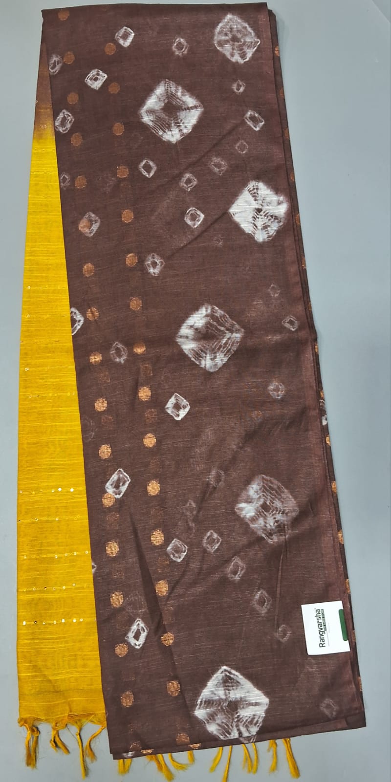 Brown Bamboo Silk Saree