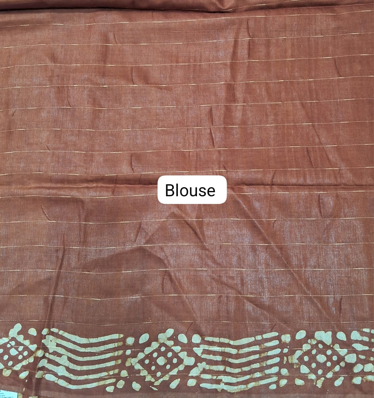 Dark Brown Bamboo Silk Saree Blouse