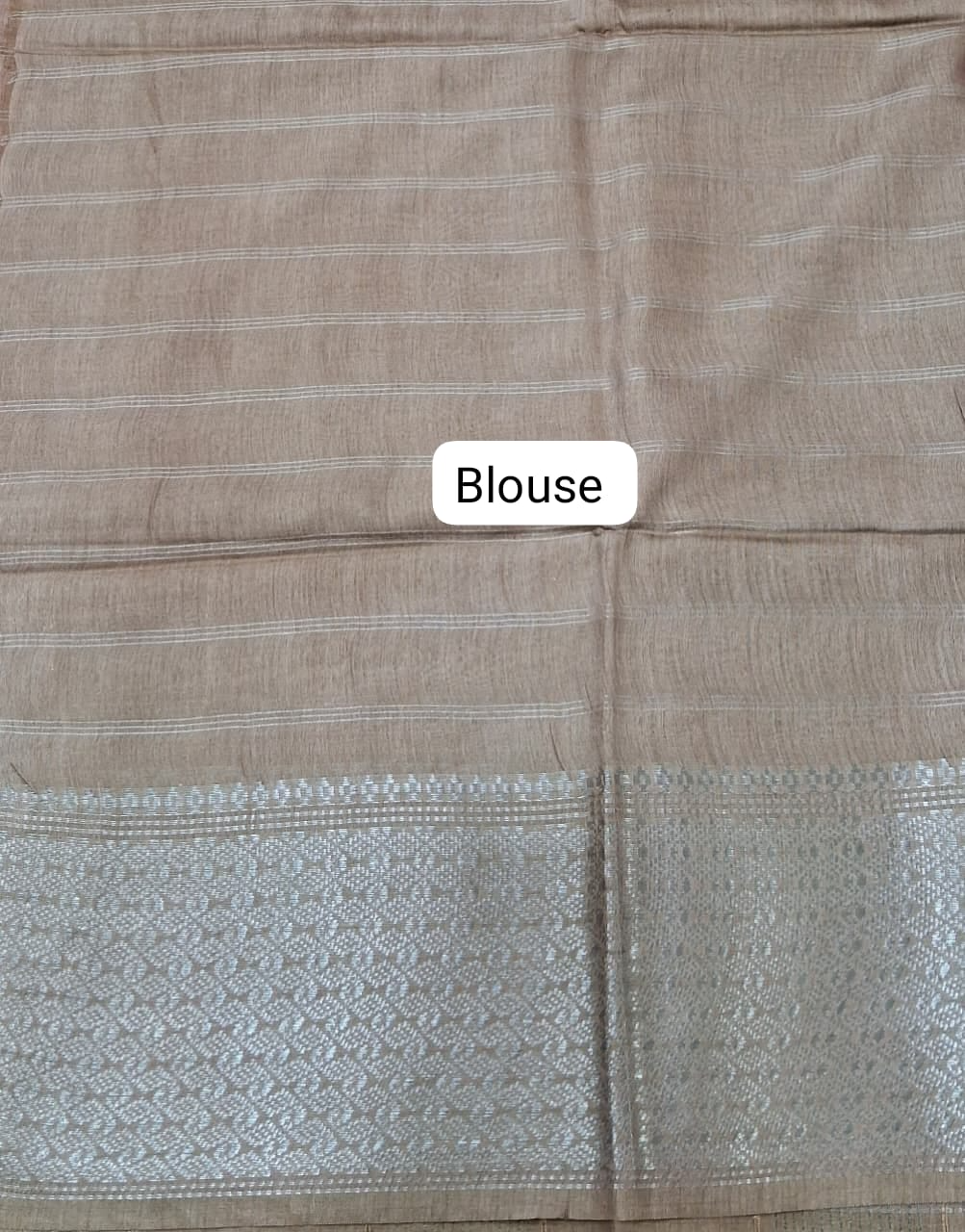 Peach Pink Bamboo Silk Saree Blouse