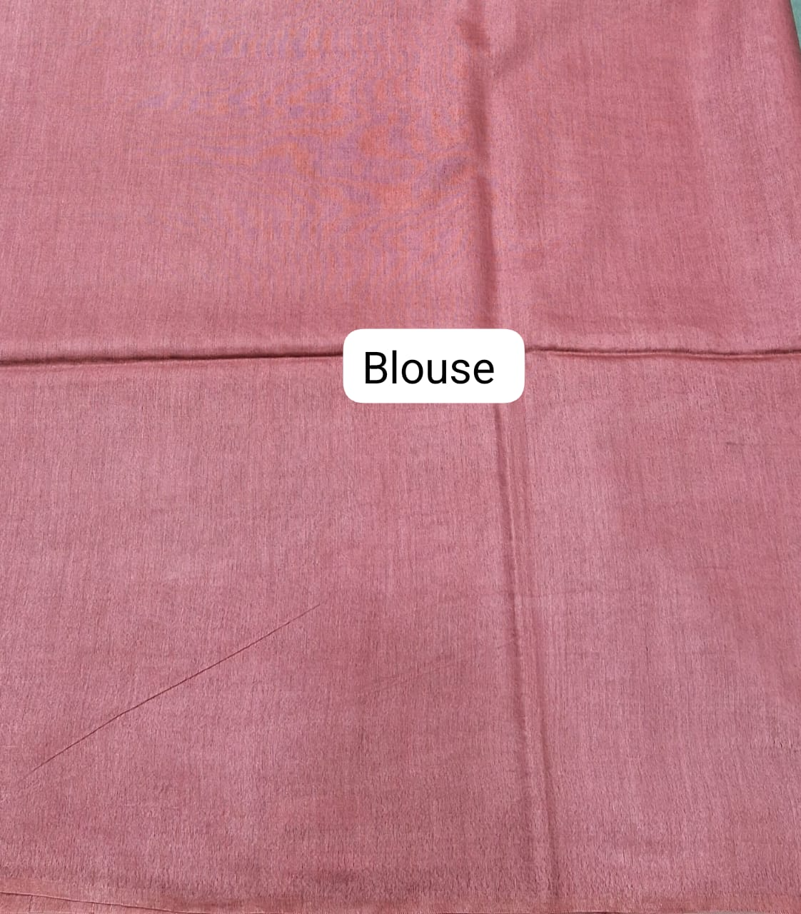 Mint Blue Bamboo Silk Saree Blouse