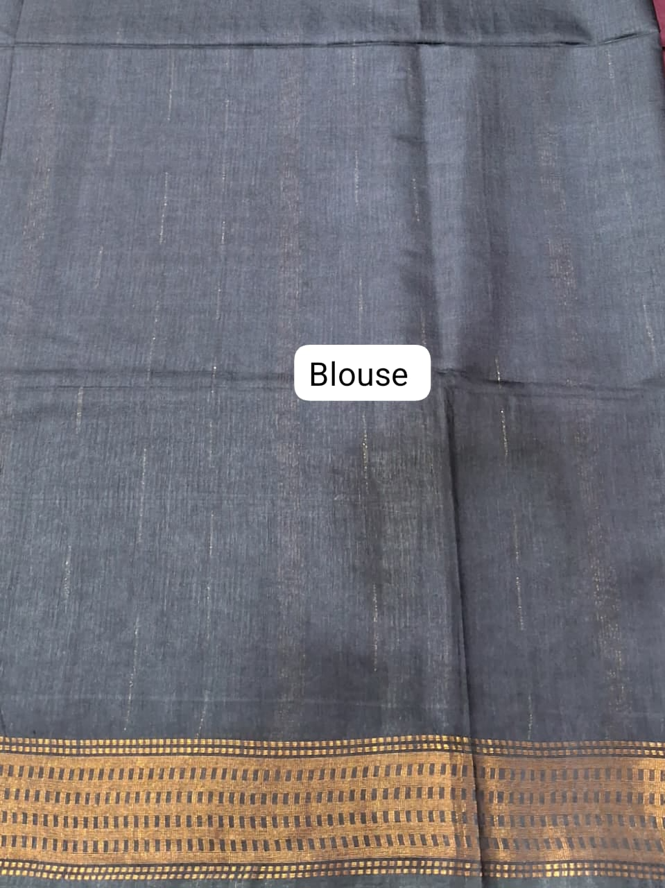 Maroon Bamboo Silk Saree Blouse