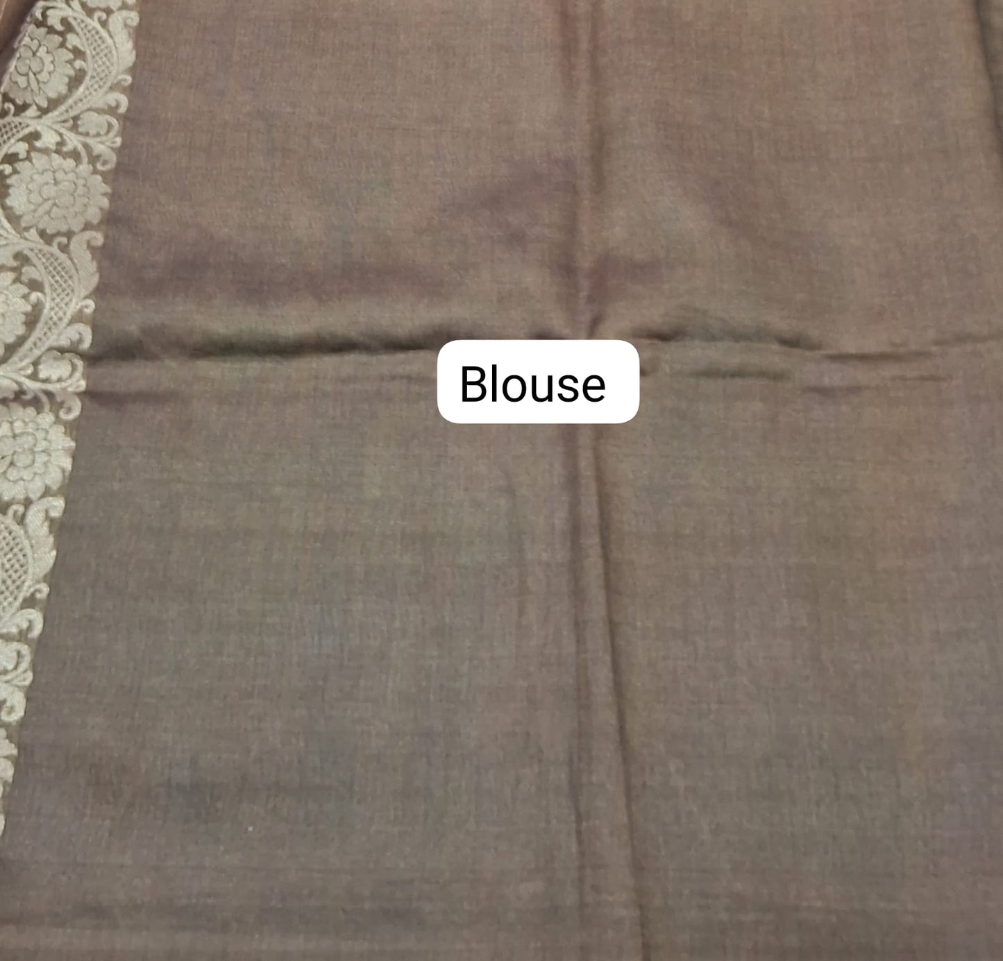 Walnut Brown Tussar Saree blouse