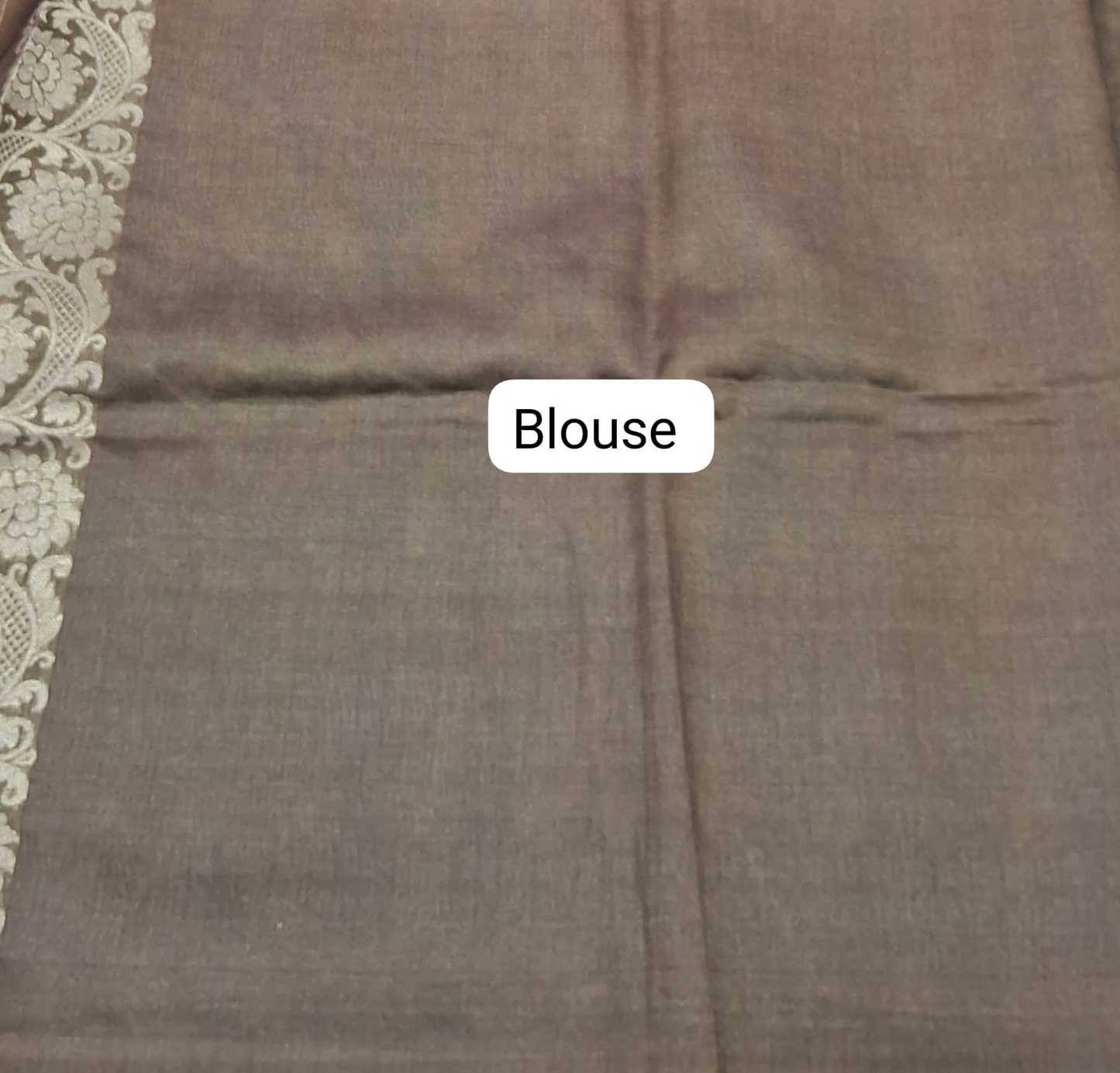 Walnut Brown Tussar SAREE BLOUSE