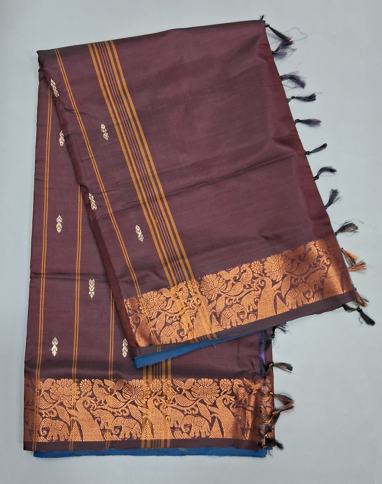 Lavender Hand Woven Banana Silk Saree