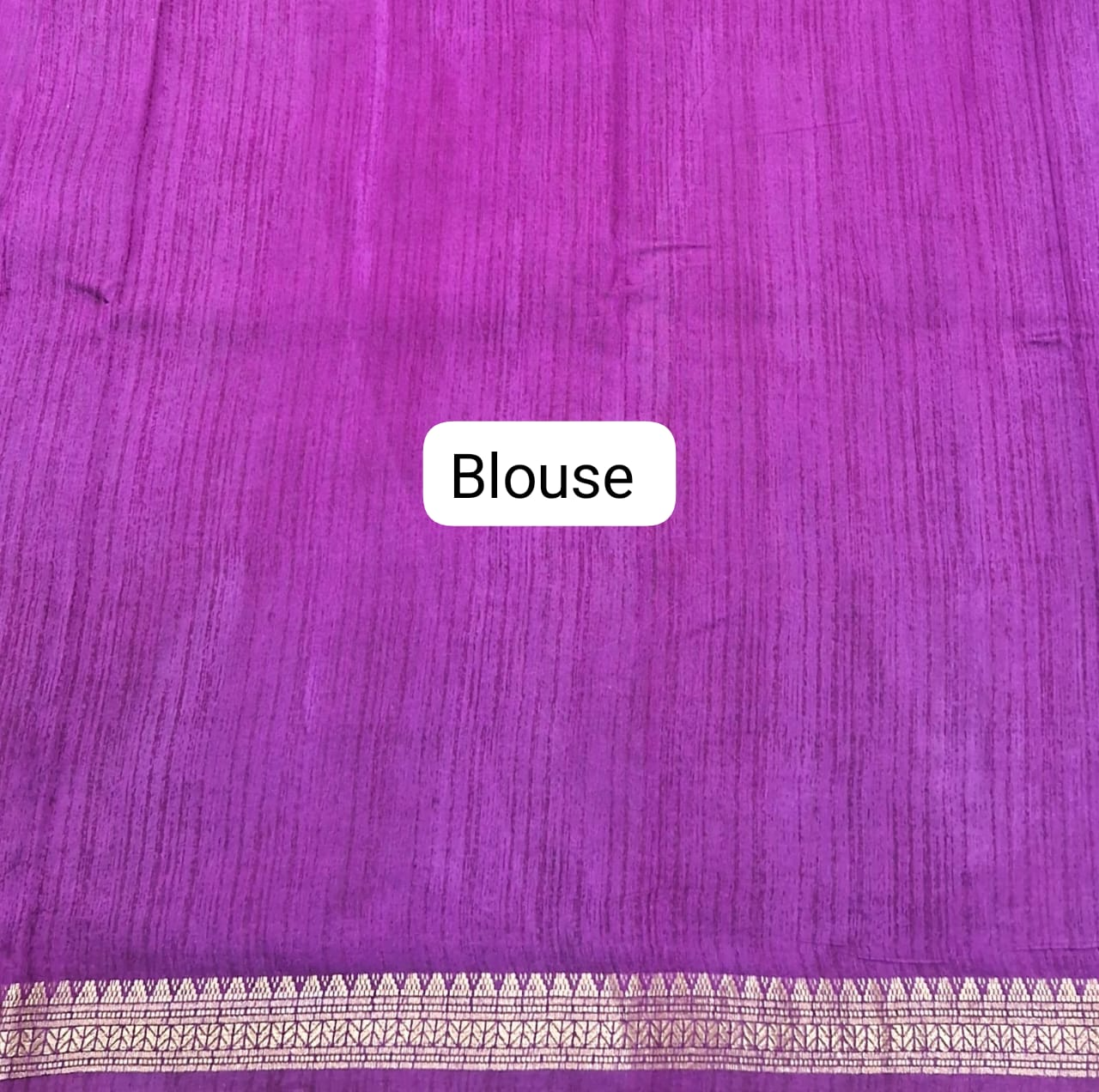 Purple Chanderi Saree Blouse