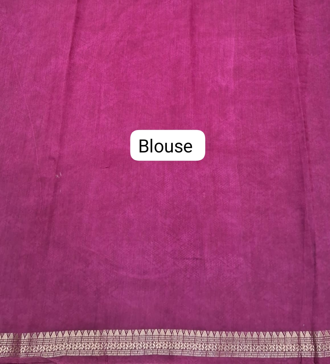 Grey Chanderi Saree Blouse