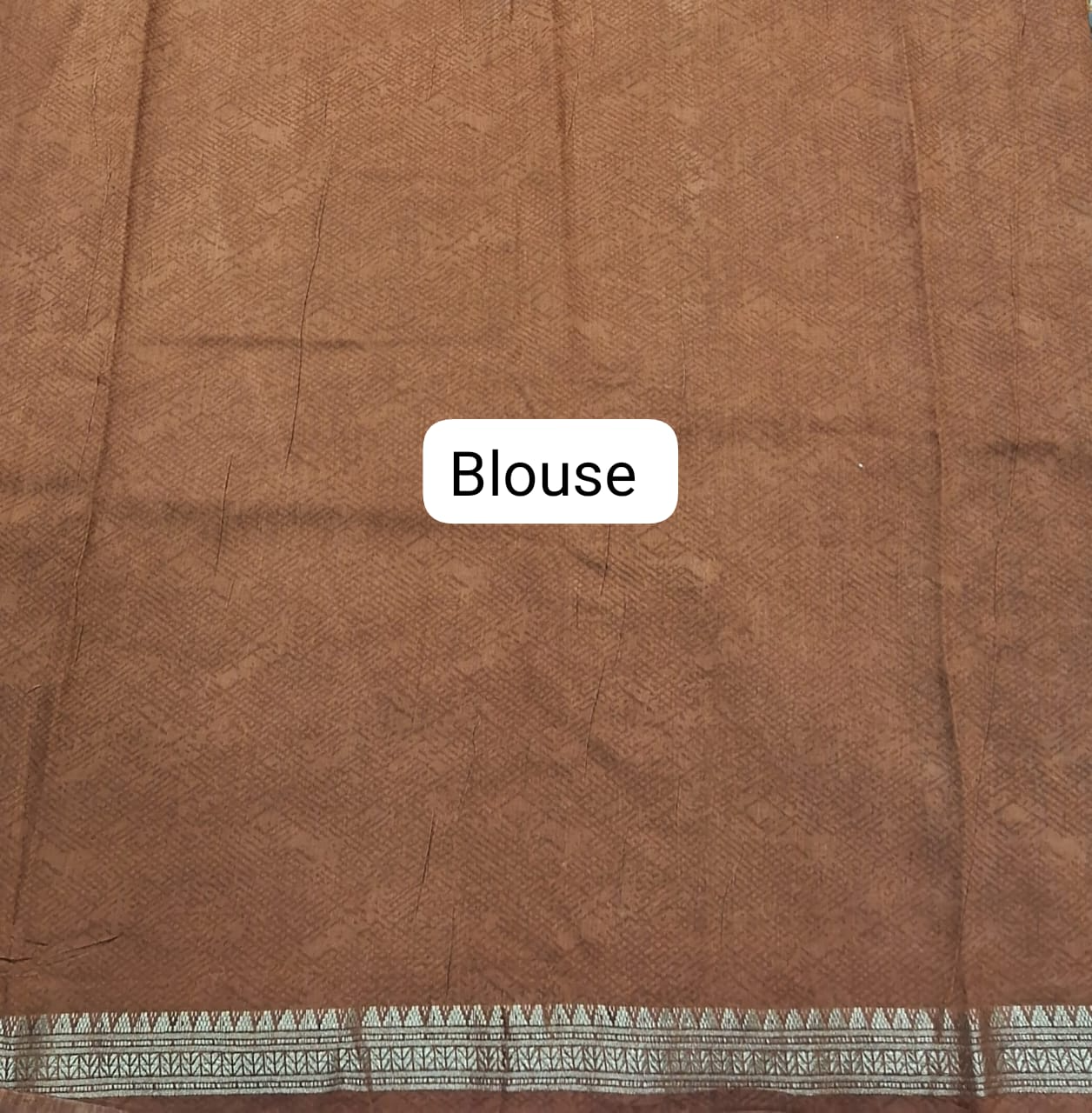 Grey Chanderi Saree Blouse