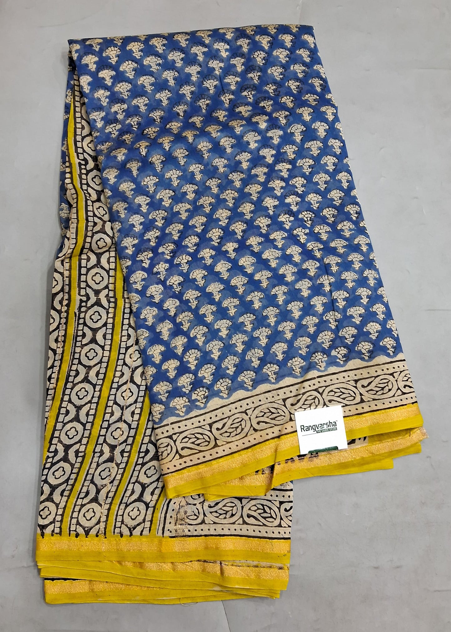 Blue Chanderi Saree