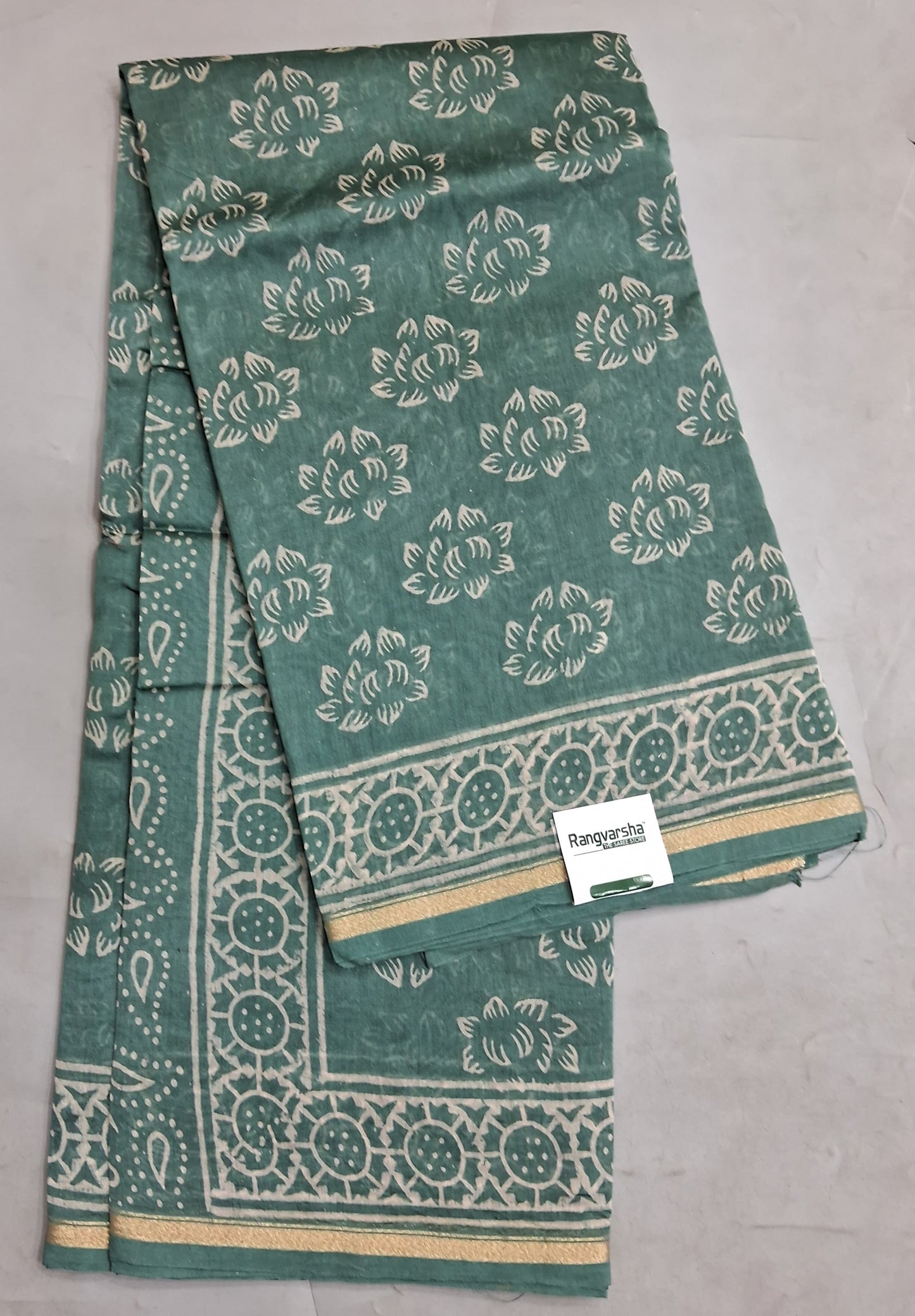 Sage Green Chanderi Saree