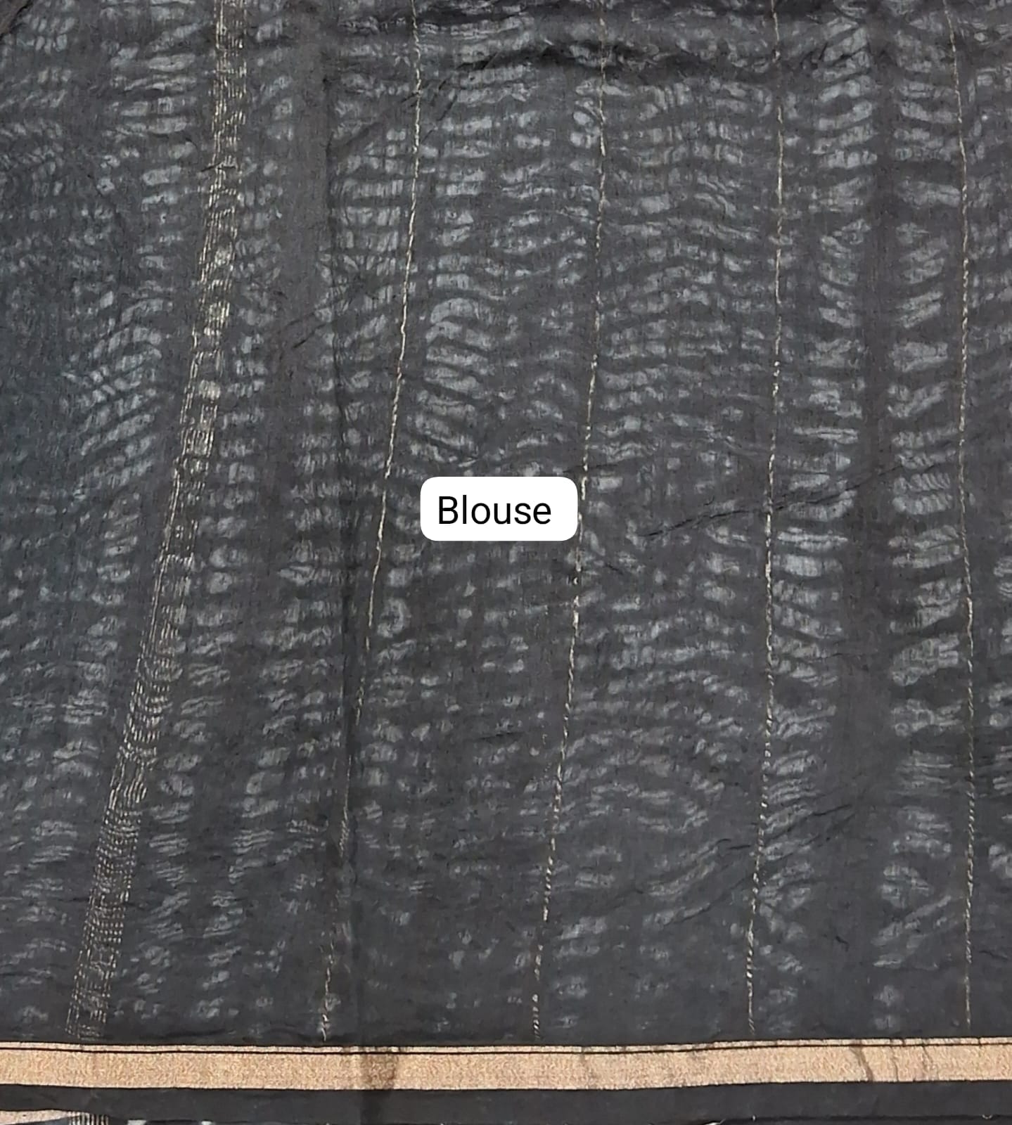 Black Chanderi Saree blouse