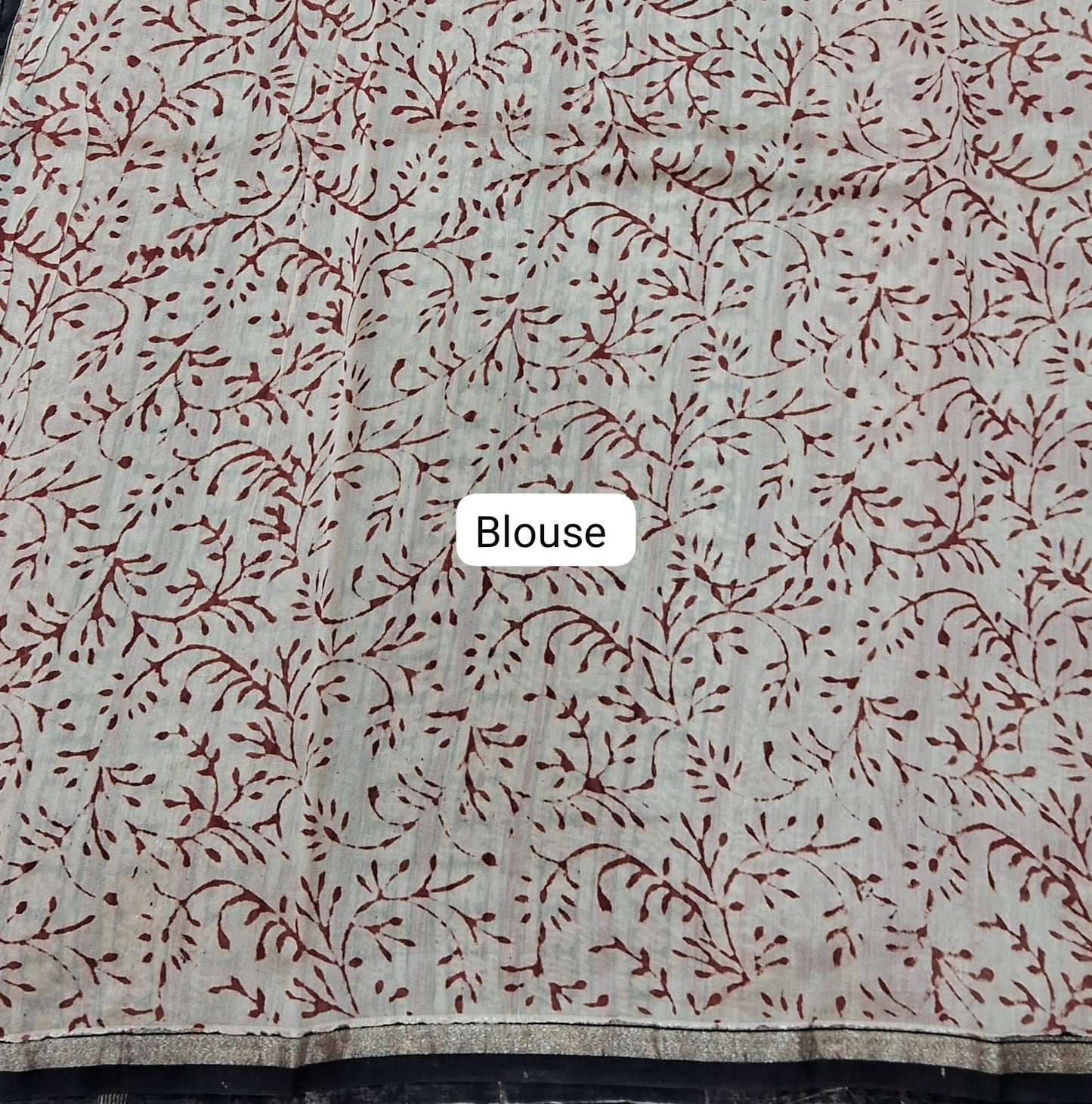 Cream Chanderi Saree blouse