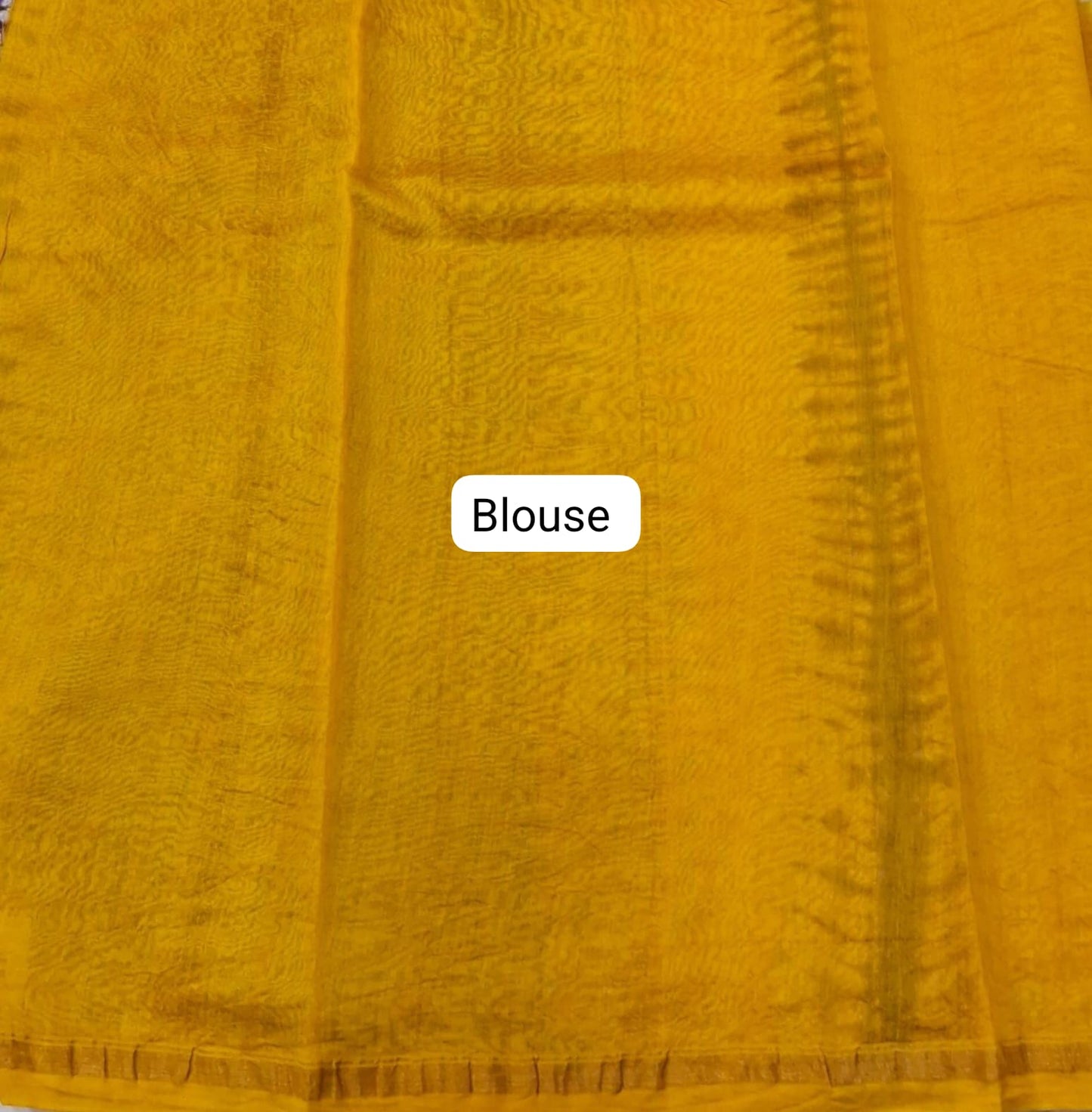 Purple Chanderi Saree blouse