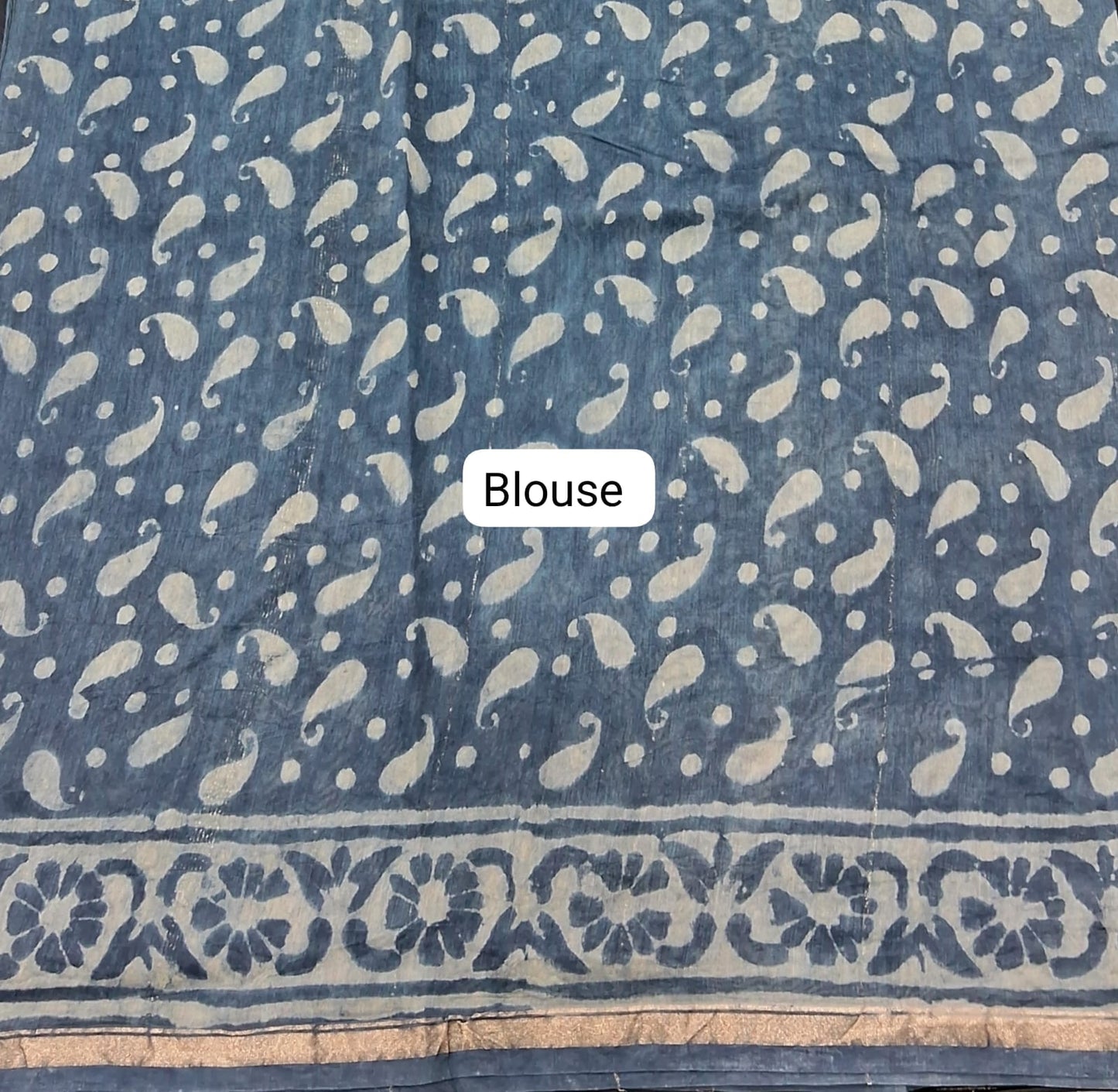 Black Chanderi Saree blouse