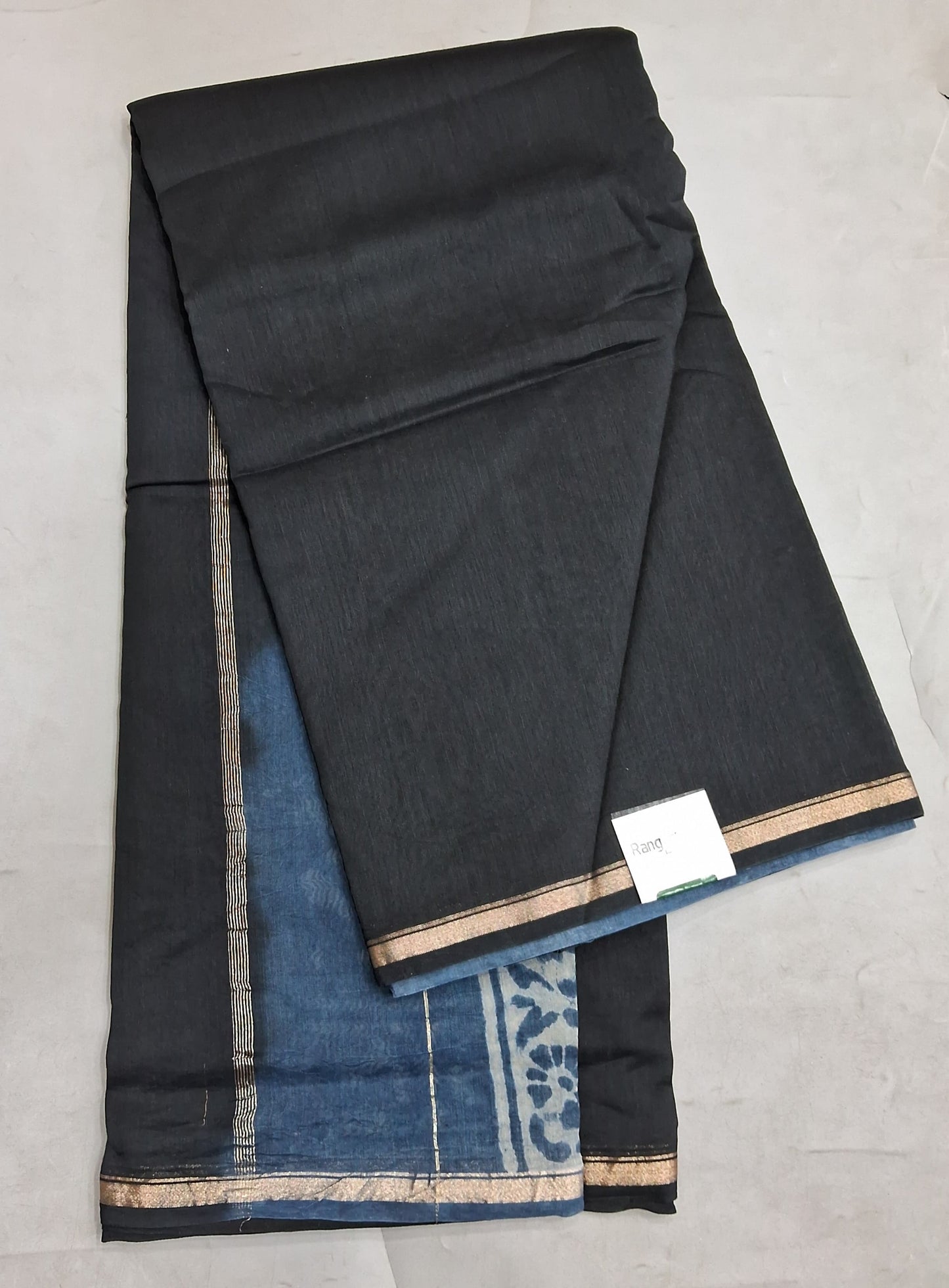 Black Chanderi Saree