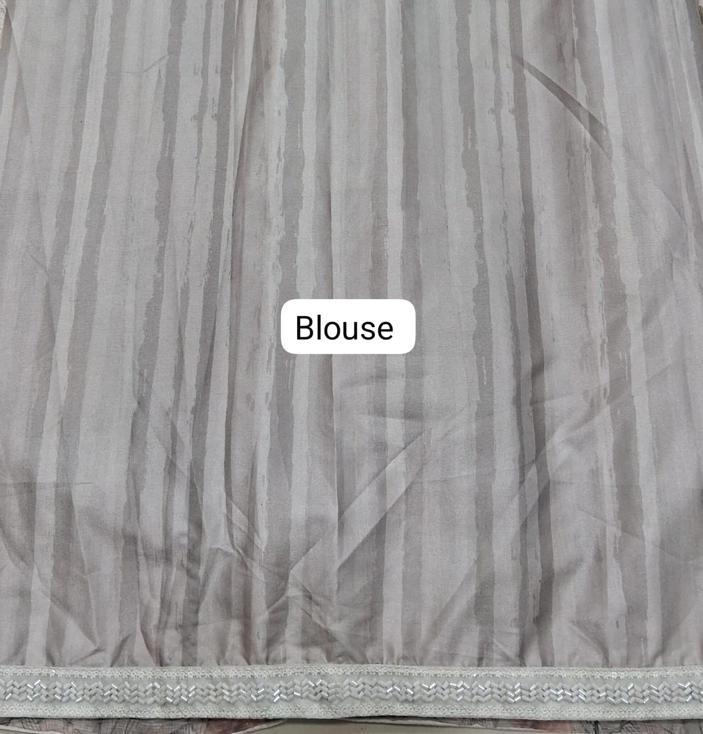 Pale Grey Chiffon Saree Blouse