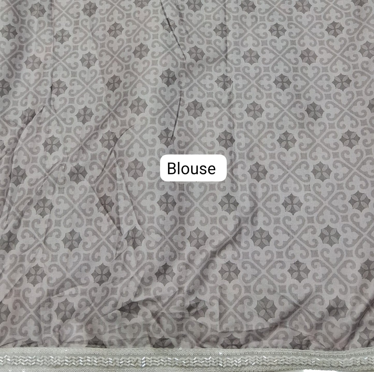 Pale Grey Chiffon Saree blouse