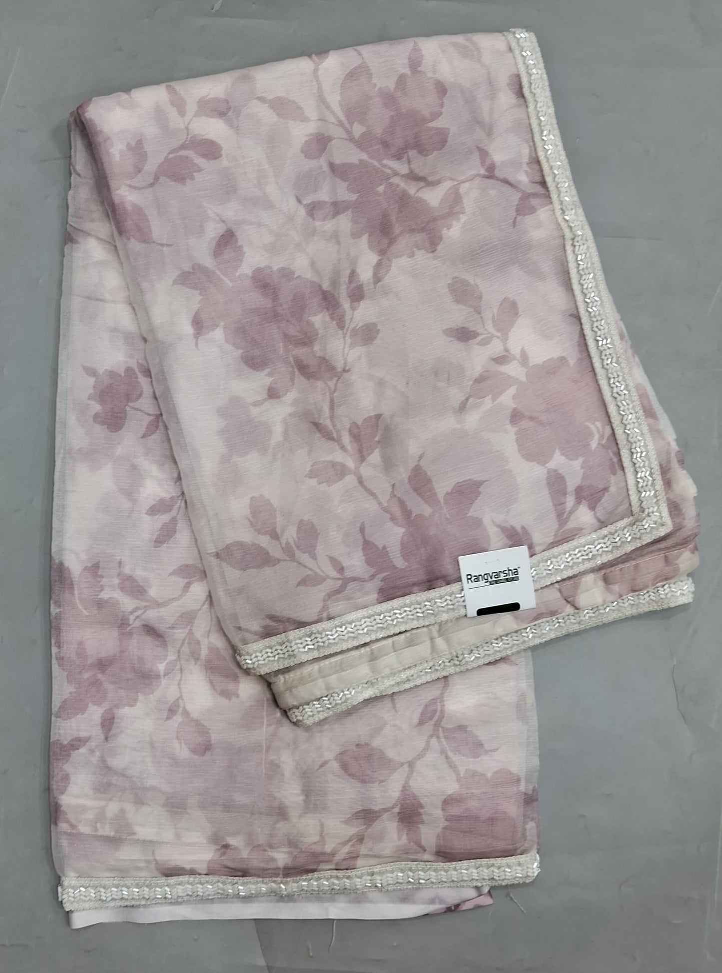 Peach Chiffon Saree