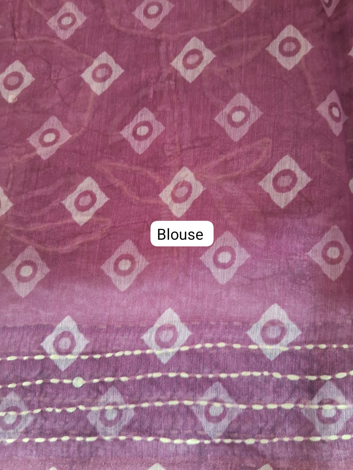 Salmon Pink Chanderi saree Blouse