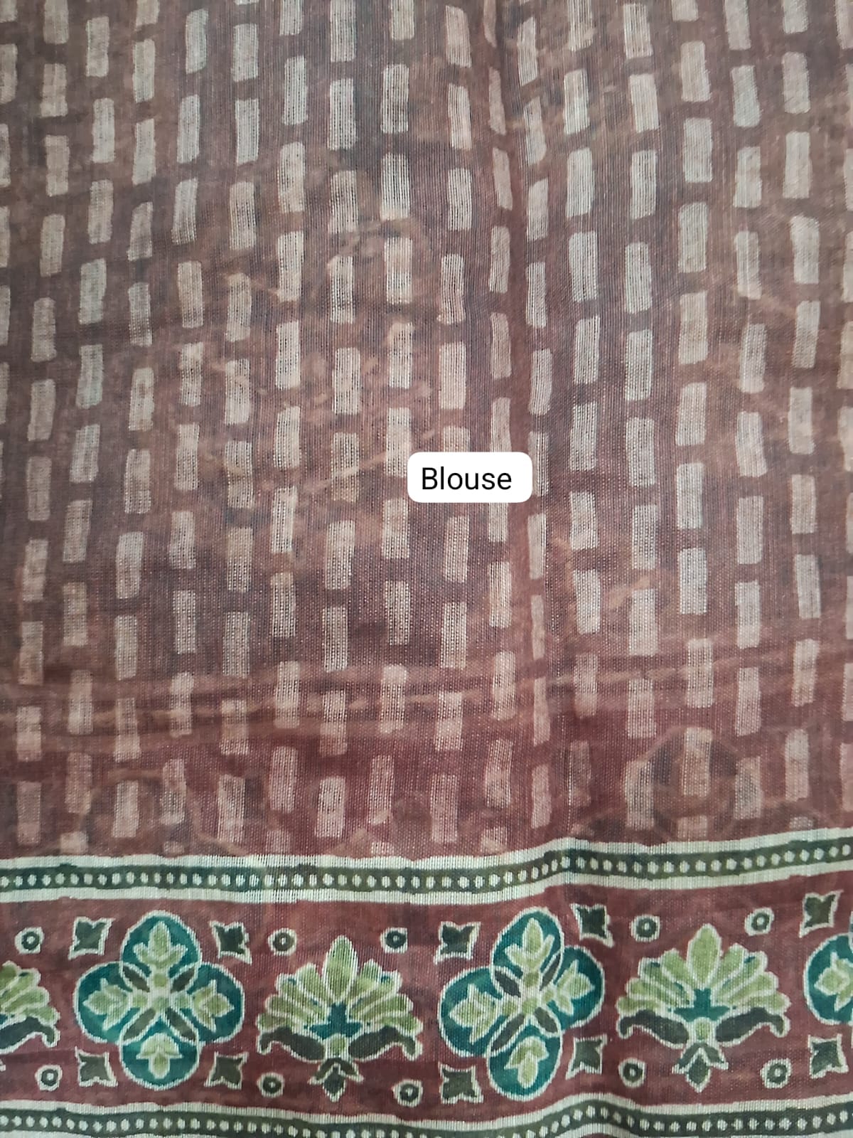 Green Chanderi Saree Blouse