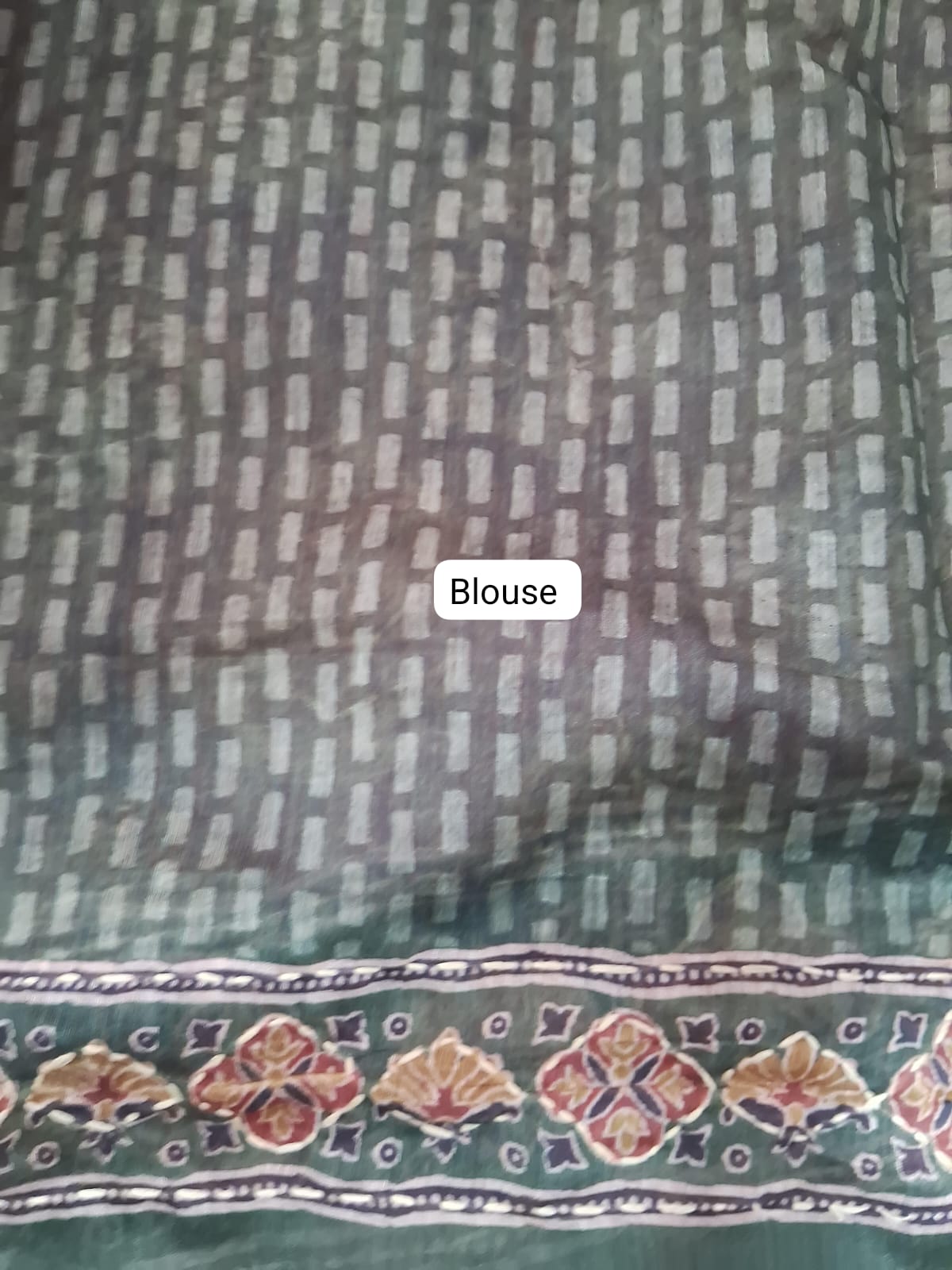Rust Chanderi Saree Blouse