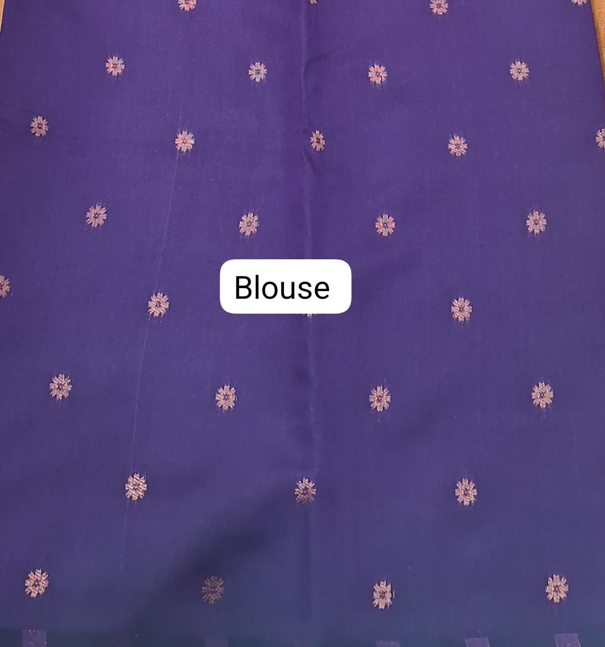 Orange Kanchi Semi Silk Saree Blouse