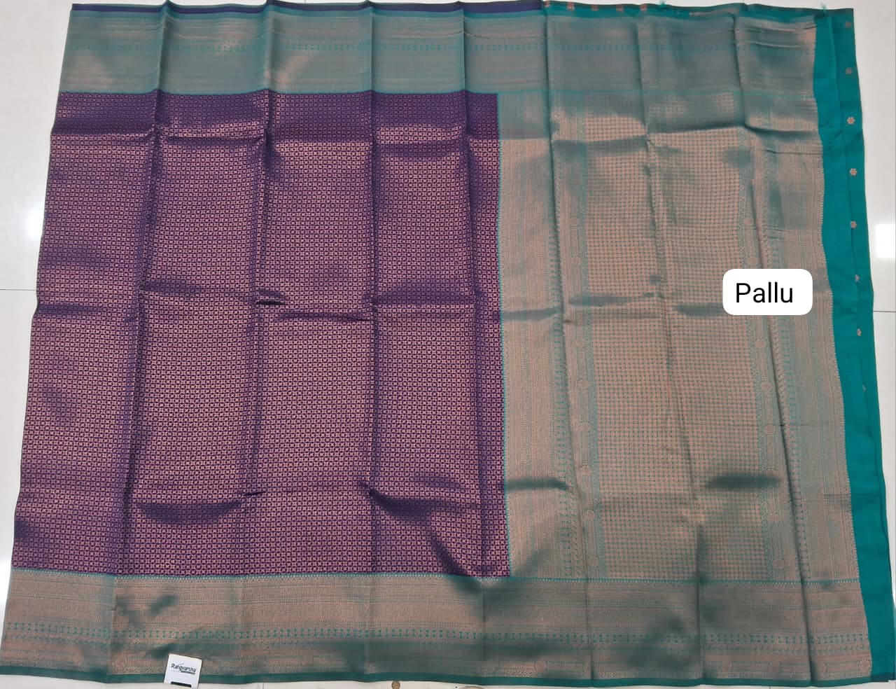 Purple Kanchi Semi Silk Saree Pallu