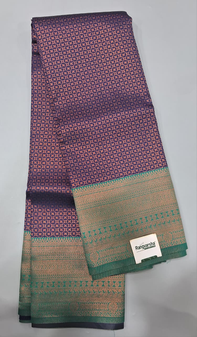 Purple Kanchi Semi Silk Saree
