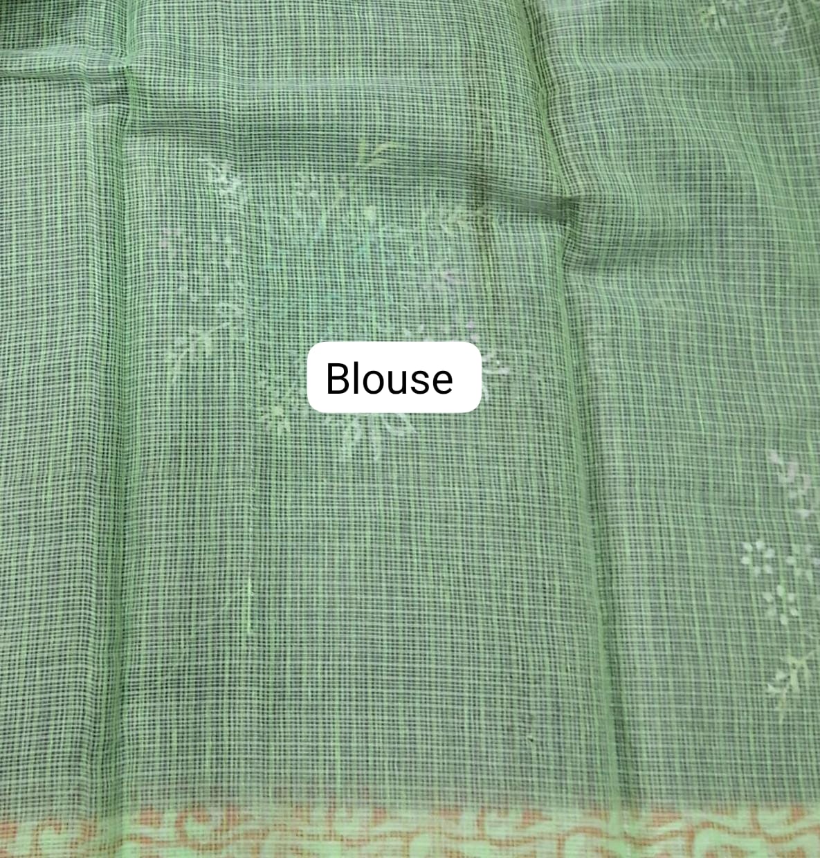 Dark Olive Green Kota Saree Blouse