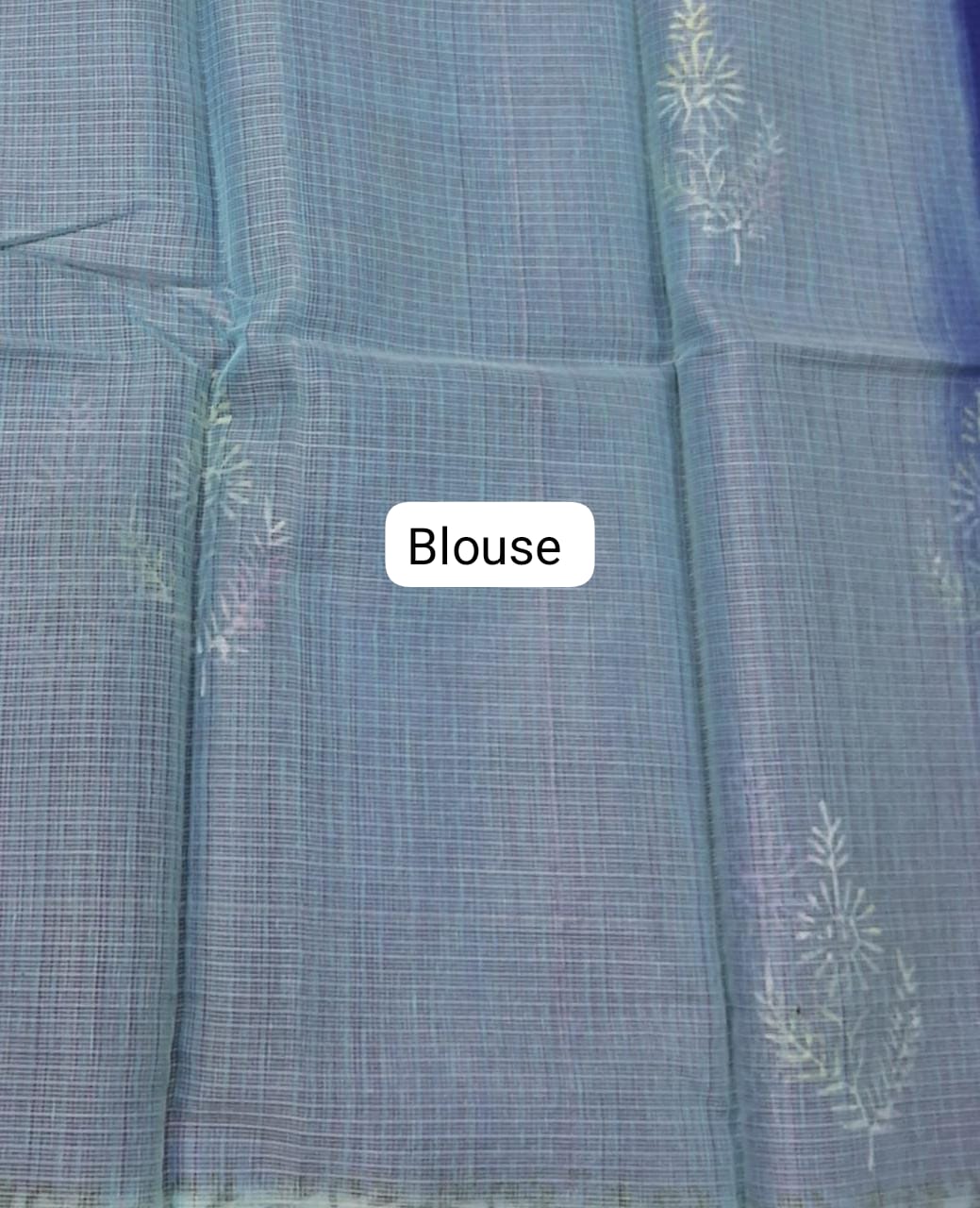 Royal Blue Kota Saree Blouse