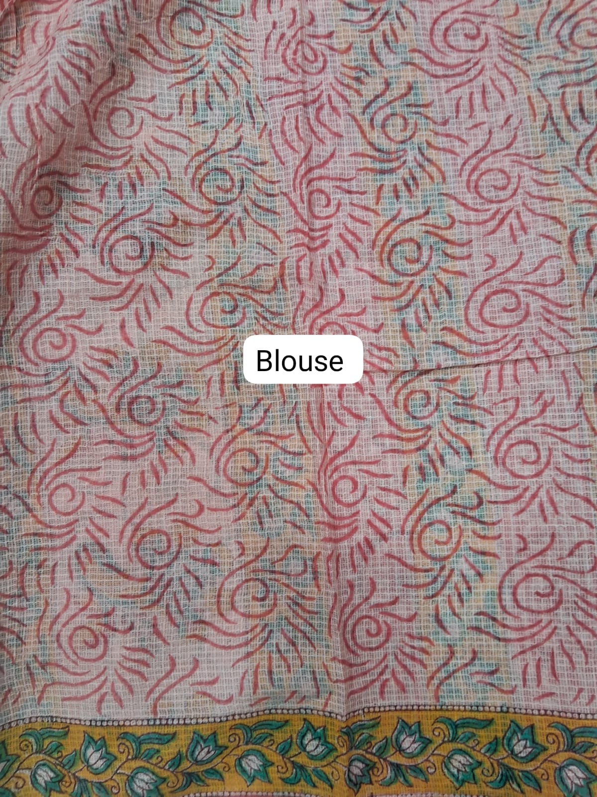 Blush Pink Kota Saree Blouse