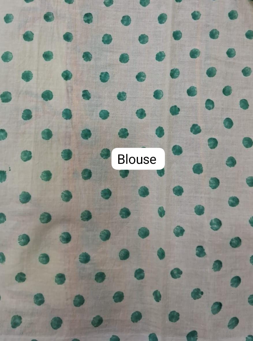Pista Green Kota Saree blouse
