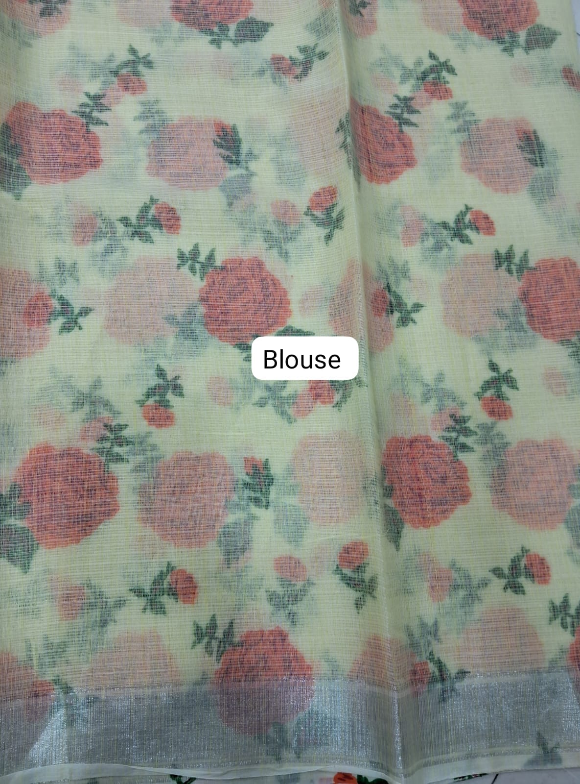 Light yellow Kota Saree