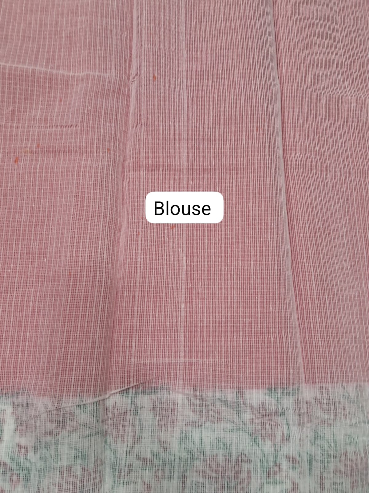 Reddish Pink Kota Saree Blouse