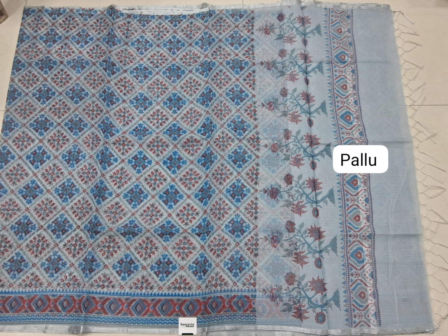 Grey Kota Saree pallu