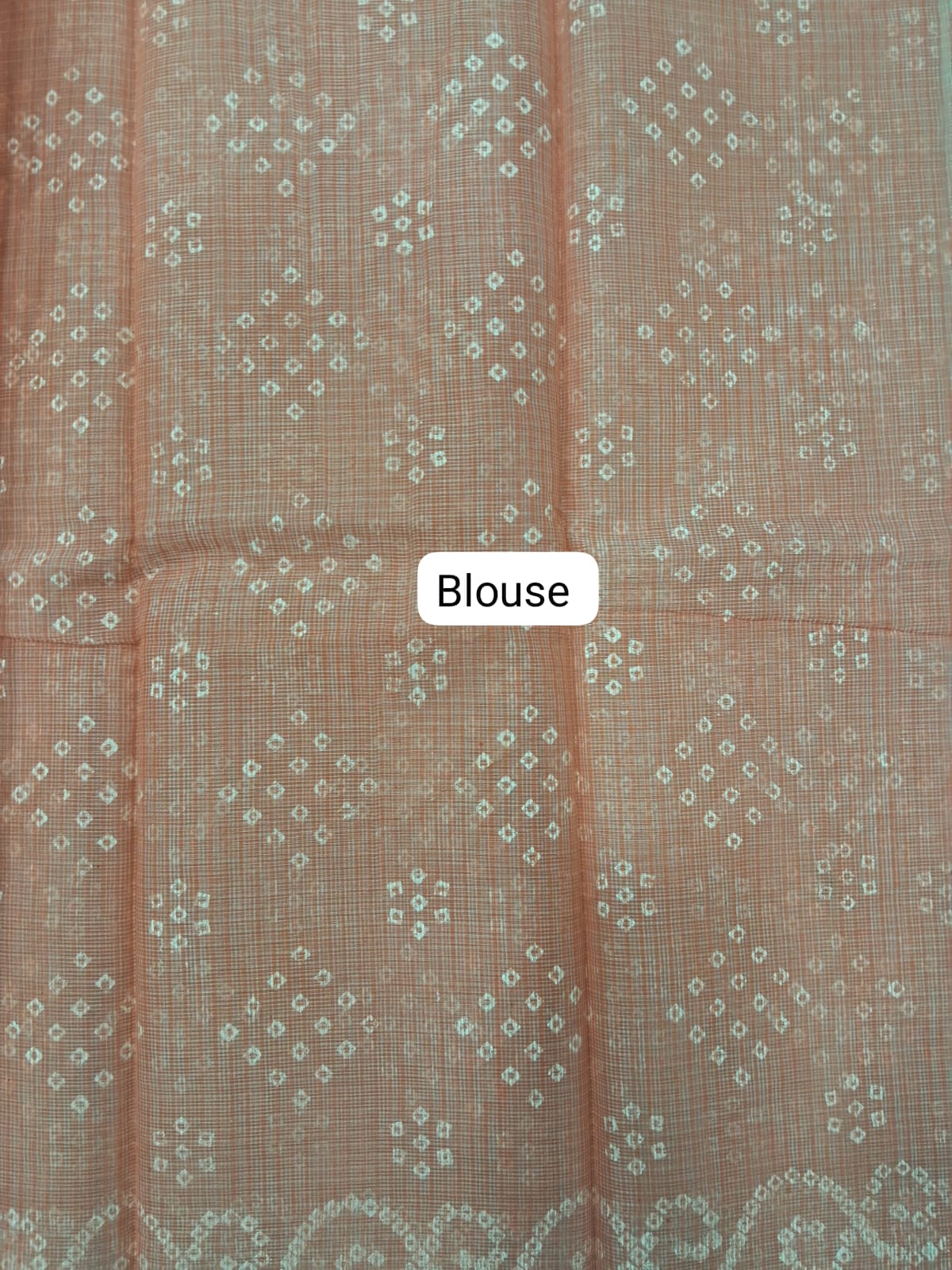 Peach Kota Saree blouse