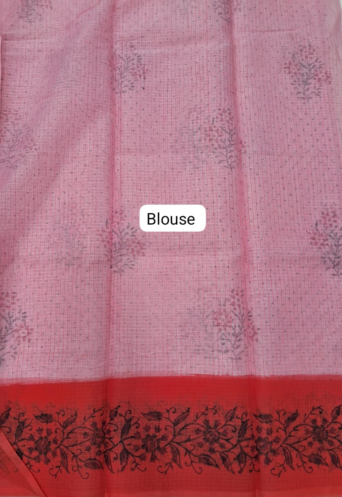 Peach Kota Saree blouse