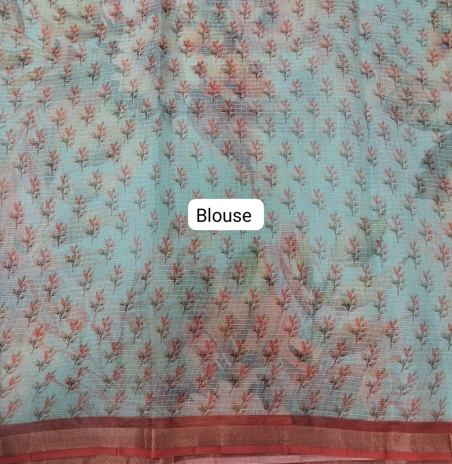 Breeze Blue Kota Saree blouse