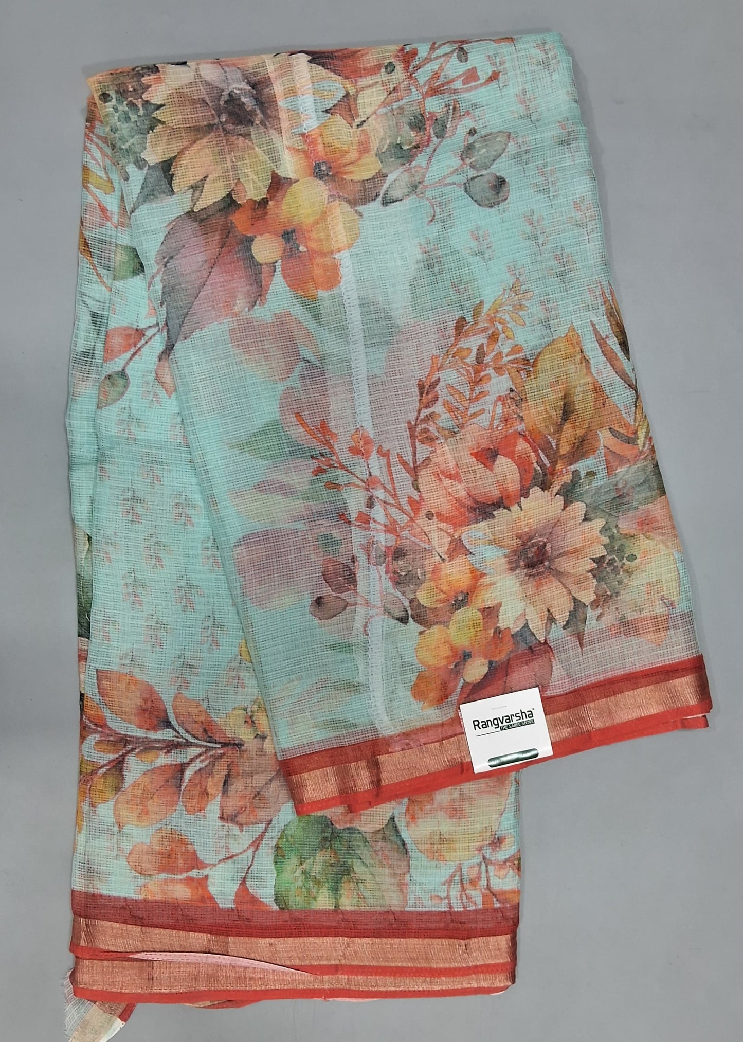 Breeze Blue Kota Saree