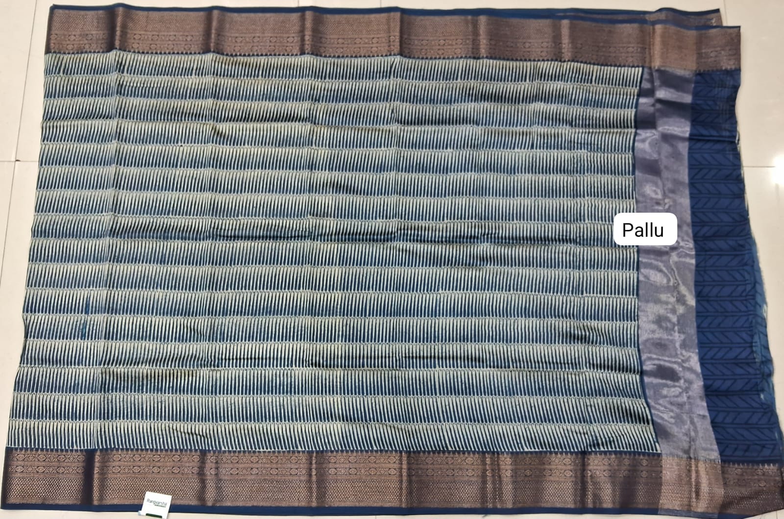 White Chandheri Saree Pallu